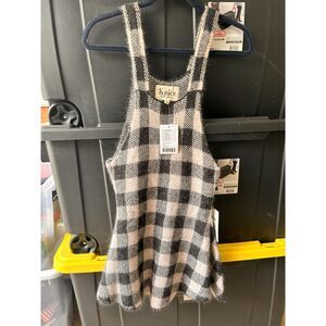 KNITZ: Plaid Overall Dress For Love And Lemons Size XSmall